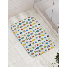 Colorful Insects Bath Mat