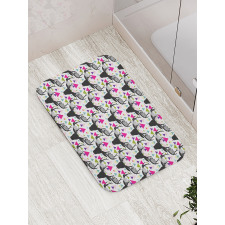 Animal Head with Antlers Bath Mat