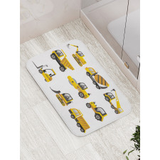 Big Vehicles Art Bath Mat