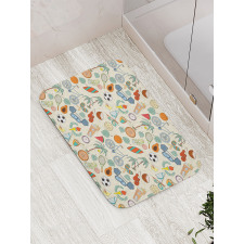 Cartoon Style Elements Bath Mat