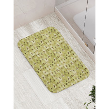 Abstract Autumn Garden Bath Mat