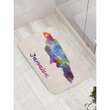 Abstract Country Map Bath Mat