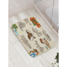 Vintage Dancing Couple Bath Mat