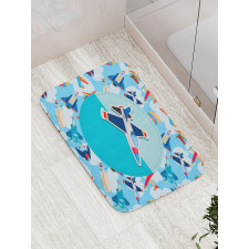 Airplane Composition Bath Mat