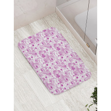 Ornate Floral Curly Leaf Bath Mat