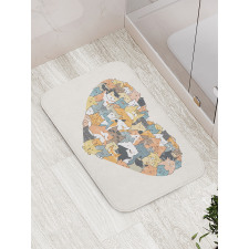 Heart Shaped Frame Bath Mat