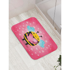 Bumblebee Cartoon Bath Mat