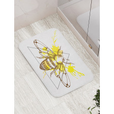 Color Splashed Bee Bath Mat