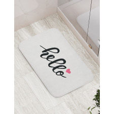 Message with Heart Bath Mat