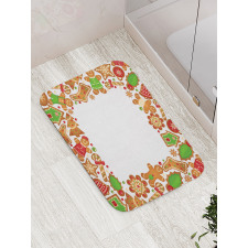 Gingerbread Biscuits Bath Mat