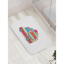 Ice Cream Cartoon Style Bath Mat