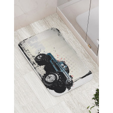 Halftone Monster Pickup Bath Mat