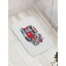 Fire Brigade Vehicle Bath Mat