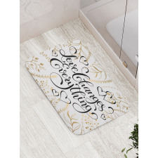 Foliage Pattern Bath Mat