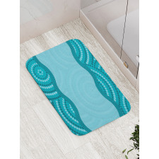 Tribal Dotted Pattern Bath Mat