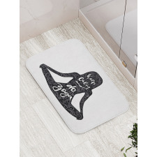 Do Yoga Words Girl Bath Mat