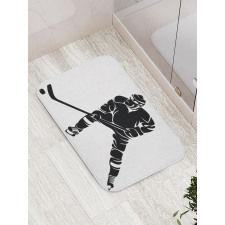 Black Silhouette Match Bath Mat