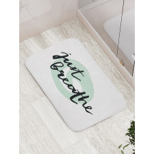 Modern Brush Words Bath Mat