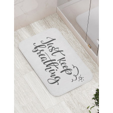 Sun Clouds Doodle Bath Mat