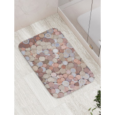 Euros and Cent Coins Bath Mat