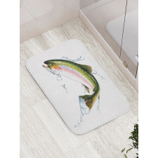 Salmon Photorealistic Art Bath Mat