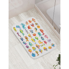 Happy Fish Abstract Bath Mat