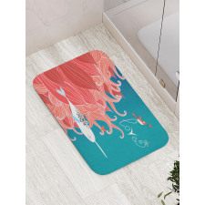 Arctic Whale and Bird Bath Mat