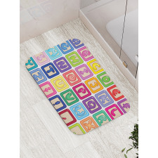 English Alphabet Bath Mat