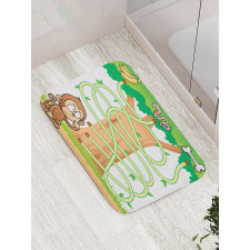 Curious Monkey Bath Mat