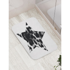 Star Shape Grunge Bath Mat