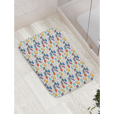 Color Doodle Retro Bath Mat