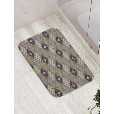 Old Fashioned Batik Pattern Bath Mat