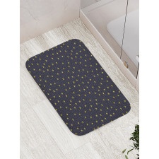 Yellow Stars and Dots Bath Mat