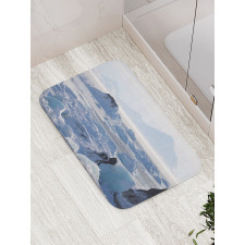 Arctic Winter Ice Lake Bath Mat