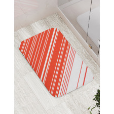 Barcode Lines Design Bath Mat