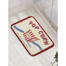 Pop Corn Tickets Bath Mat