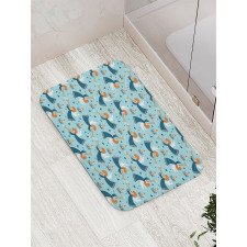 Winged Girl Trumpet Bath Mat