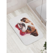 Watercolor Dog Bath Mat