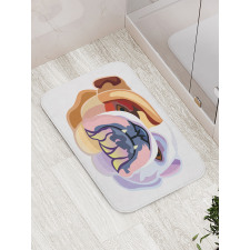 Abstract Dog Bath Mat