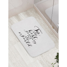 Hand Lettering Words Bath Mat