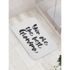 Black and White Words Bath Mat