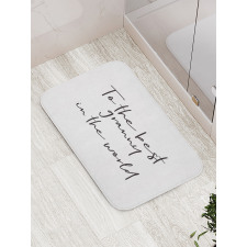 Calligraphy Letters Bath Mat