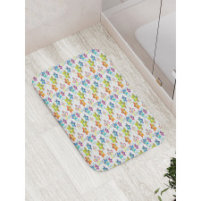 Colorful Celestial Shapes Bath Mat