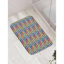 Colorful Frame Animals Bath Mat