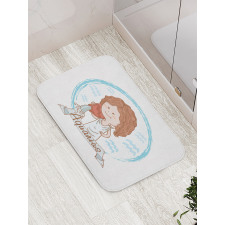 Girl with a Bucket Bath Mat