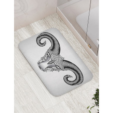 Head of Aries Art Bath Mat