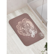 Ram Portrait Stars Bath Mat