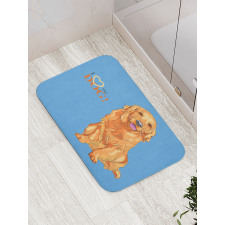 I Love My Dog Bath Mat