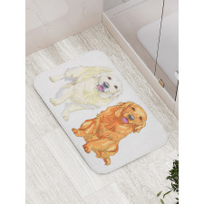 Smiling Dogs Bath Mat