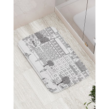 Monochrome Berlin Square Bath Mat